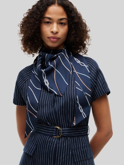 Tommy Hilfiger Sjaal van pure zijde met logo-opschrift Blauw - 1