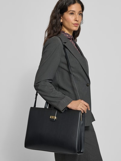 Tommy Hilfiger Schoudertas in leerlook, model 'HERITAGE SATCHEL' Zwart - 1