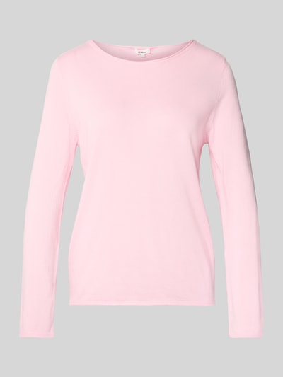Produktfoto, Regular Fit Strickpullover aus Baumwoll-Viskose-Mix von s.Oliver RED LABEL, różowy, gładki, krój regular fit, okrągły dekolt, długi rękaw, ściągacze, dzianina