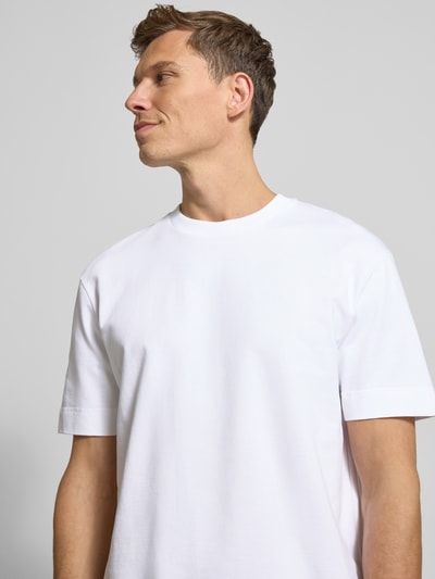 JOOP! Collection T-shirt met geribde ronde hals, model 'Achilleas' Wit - 3