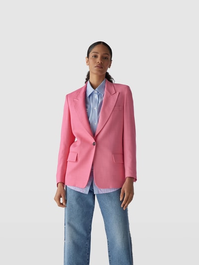 MSGM Oversized Blazer mit Pattentaschen Pink 4