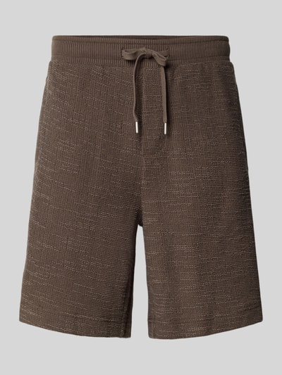 Marc O'Polo Relaxed Fit Sweatshorts aus Baumwoll-Mix Dunkelbraun 2