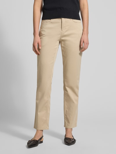 Brax Flared Fit stoffen broek met Lyocell Met lyocell Model 'Carola' Beige - 4