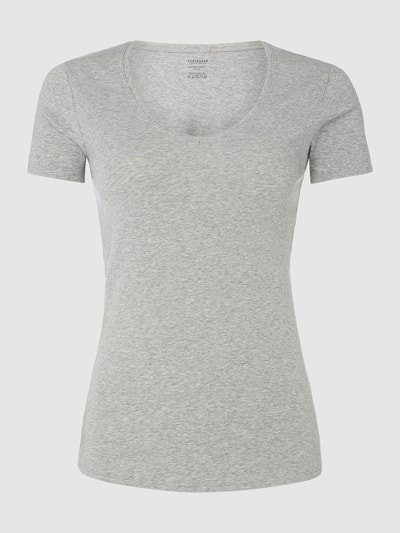 SCHIESSER T-Shirt mit Logo-Applikation Mittelgrau Melange 1