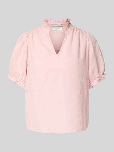 Neo Noir Bluzka z dekoltem w serek model ‘Odesa’ Różowy 2