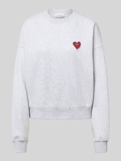 OH APRIL Bluza z nadrukiem z motywem model ‘Nina’ Średnioszary melanż 2