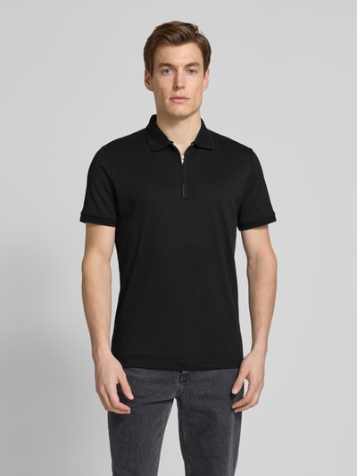 SELECTED HOMME Poloshirt met korte ritssluiting Zwart - 4