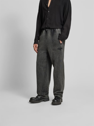 Diesel Stoffhose mit Label-Stitching Black 4