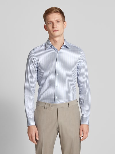 JOOP! Collection Slim Fit Business-Hemd mit Kentkragen Modell 'Pierce' Marine 4