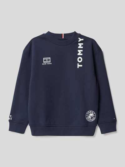 Tommy Hilfiger Kids Sweatshirt met statement- en logoprint Marineblauw - 1