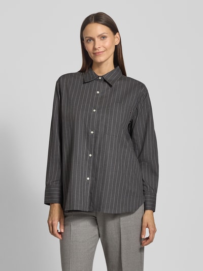 Tommy Hilfiger Regular Fit Hemdbluse aus reiner Baumwolle Hellgrau 4