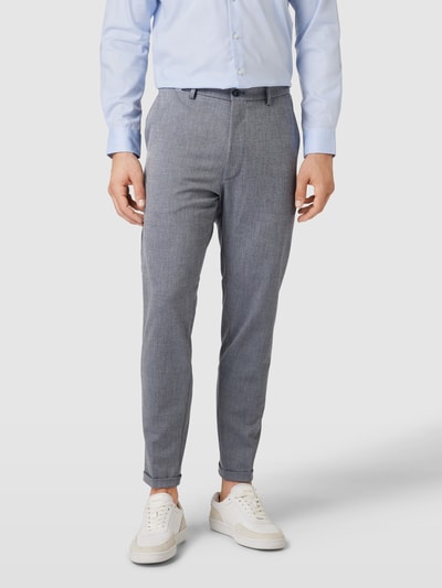 Cinque Grey Chino mit Strukturmuster Modell 'BODO' Dunkelblau 4