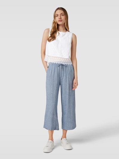 Apricot Blusenshirt mit Spitzenbesatz Offwhite 1