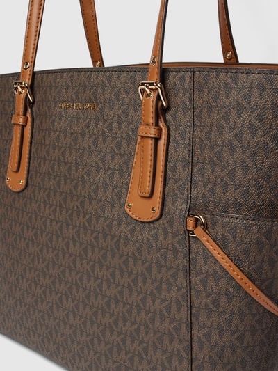 MICHAEL Michael Kors Torba shopper z aplikacją z logo model ‘VOYAGER’ Brązowy 3