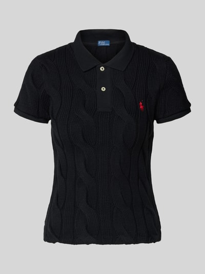 Polo Ralph Lauren Regular fit poloshirt met kabelpatroon en logostitching  - 2