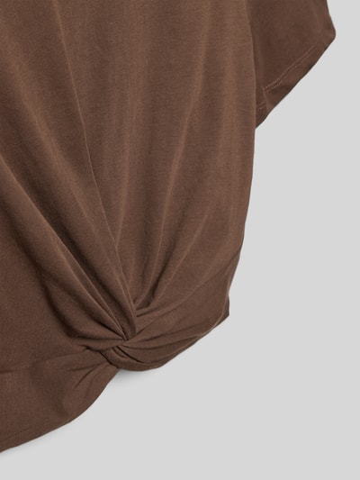 Produktfoto, Boxy Fit T-Shirt aus reiner Baumwolle Modell 'REX' von Only, Optik: Unifarben, Passform: Boxy-Fit, Knoten-Detail, kurzarm, weiche Textur