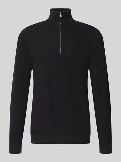 ONLY & SONS Regular fit pullover van pure katoen model 'TONY' Zwart - 1