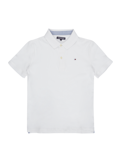 Tommy Hilfiger Teens Koszulka polo z logo na piersi Biały 1