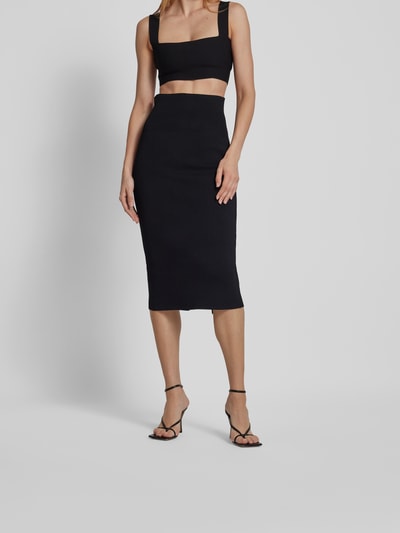 Victoria Beckham Midirock mit elastischem Bund Black 4