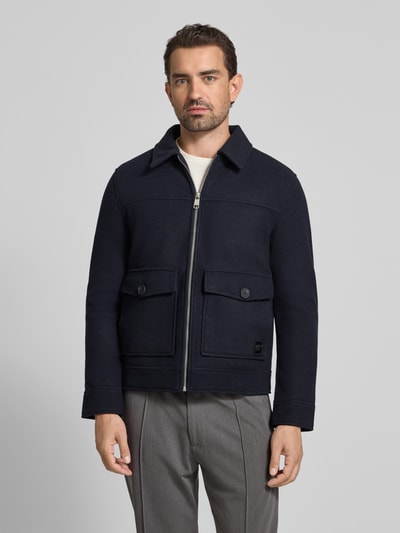 MCNEAL Kurtka z kołnierzykiem typu kent Granatowy melanż 4