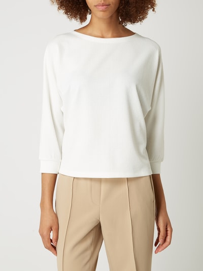 OPUS Bluza z dodatkiem lnu model ‘Sobby’ 
  Złamany biały 4