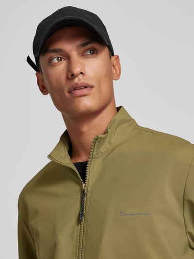 Knowledge Cotton Apparel Softshell-jack met ritszakken, model 'NORDENVIND™' Olijfgroen - 3