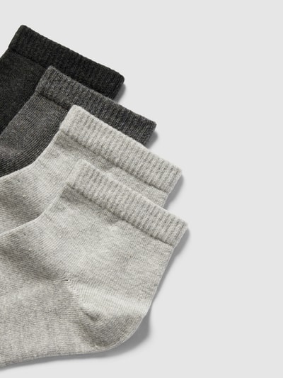 Produktfoto, Skarpety z mieszanki bawełny z dodatkiem streczu, detal z logo, jednokolorowy, zestaw 4 szt. Socken mit Label-Detail im 4er-Pack Modell 'Quarter' von s.Oliver RED LABEL