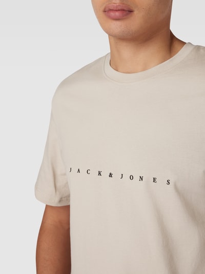 Jack & Jones T-shirt met labelprint, model 'STAR' Offwhite - 3