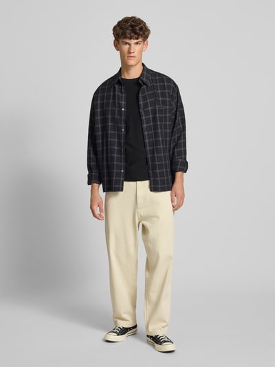 Jack & Jones T-Shirt mit geripptem Rundhalsausschnitt BLACK 1