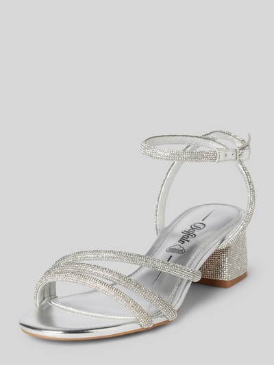 Buffalo Sandalen met strass-steentjes, model 'LILLY SPARK' Zilver - 1