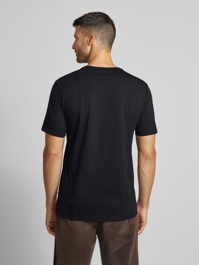 Lindbergh T-Shirt mit geripptem Rundhalsausschnitt Black 5