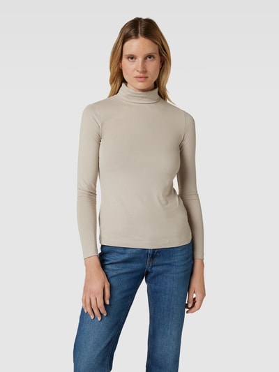 Esprit Shirt met lange mouwen en col Taupe - 4