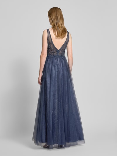 Jake*s Cocktail Abendkleid mit Spitzen- und Ziersteinbesatz Mittelgrau 5