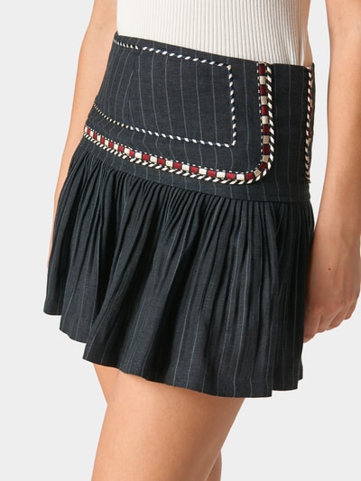 Isabel Marant Étoile Minirock mit Stick-Details Blau 3