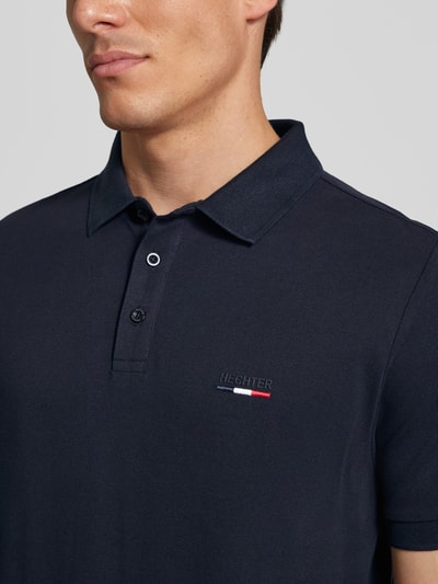 HECHTER PARIS Poloshirt mit Label-Stitching Marine 3