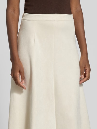 More & More Midirock mit Nahtreißverschluss Kitt 3