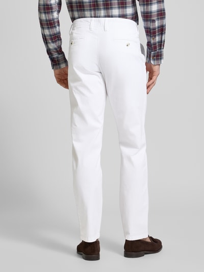 Christian Berg Men Regular Fit Chino mit Gürtelschlaufen Weiss 5