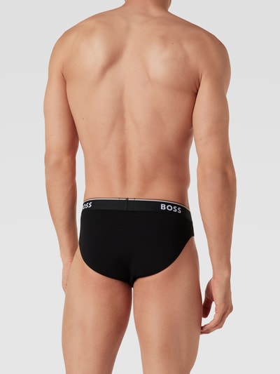 BOSS Slip mit Label-Details im 3er-Pack Modell 'Power' Mittelgrau Melange 4