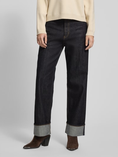 HUGO Wide Leg Jeans aus Baumwoll-Mix Modell 'GEABENA' Dunkelblau 4