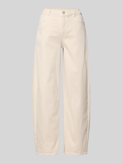 Produktfoto, Barrel Jeans im 5-Pocket-Design Modell 'Lolah breath' von OPUS aus Baumwoll-Mix mit Stretch-Anteil in hellem Beige