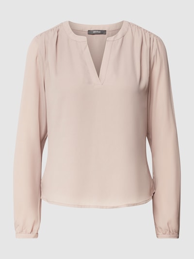 Montego Bluse mit V-Ausschnitt Taupe 2