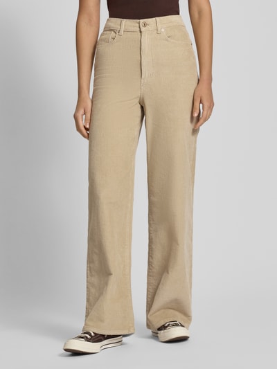 Only Wide leg corduroy broek van katoenmix, model 'HOPE' Zand - 4