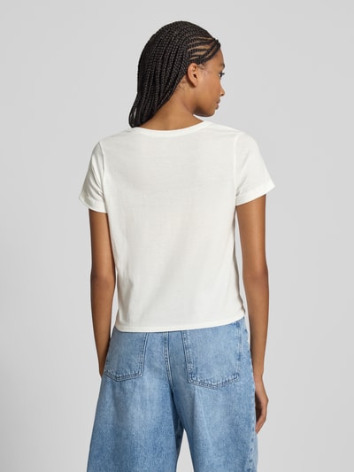 Only Regular fit T-shirt van puur katoen, model 'DORA' Wit - 5