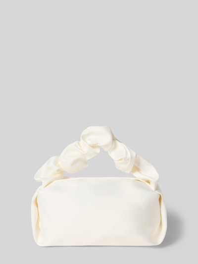Produktfoto, Shoulder Bag mit Raffungen von Jake*s Cocktail aus cremefarbenem Satin mit Schulterriemen und Reißverschluss, rechteckige Form