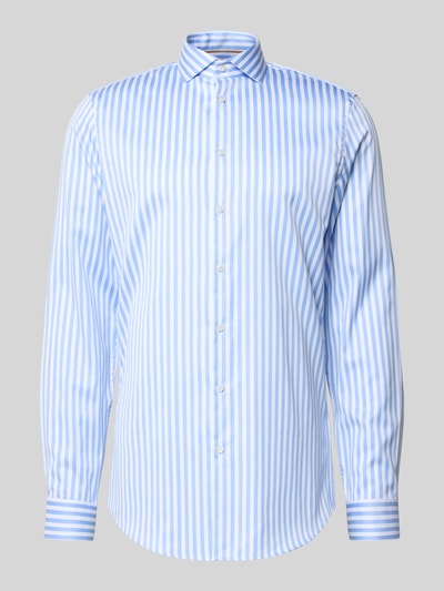 Jake*s Slim fit zakelijk overhemd van katoen met extra lange mouwen Bleu - 2