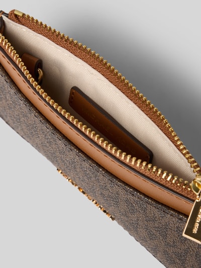 MICHAEL Michael Kors Portemonnee met labelapplicatie, model 'JET SET' Donkerbruin - 3