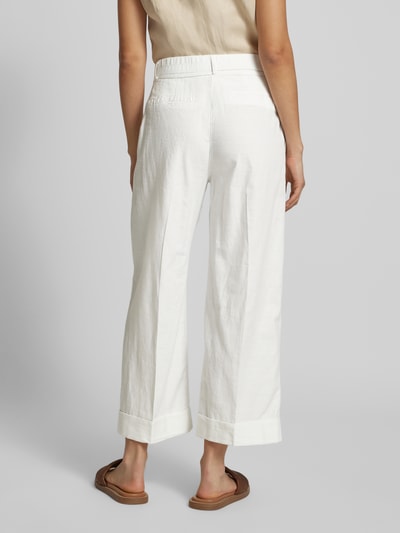 OPUS Broek van een mix van katoen en linnen, model 'Meeri french' Offwhite - 5