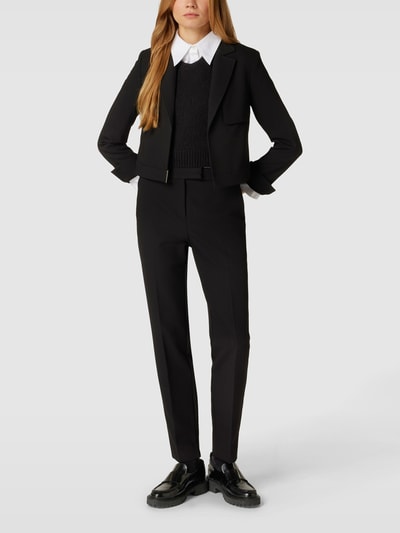 comma Cropped Blazer mit Reverskragen Black 1