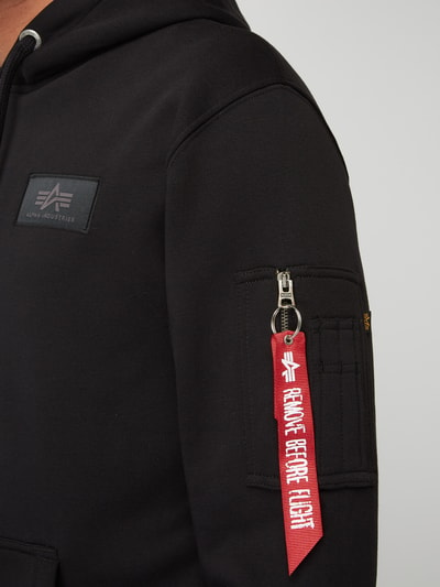 Alpha Industries Hoodie mit Ärmeltasche Black 3