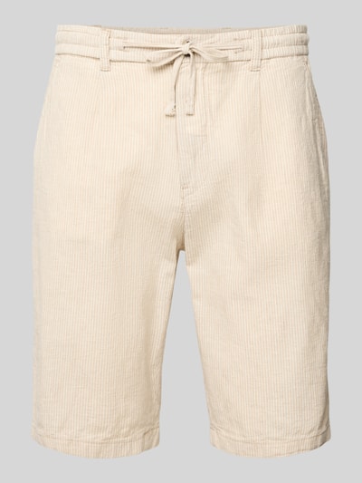 Lindbergh Bermudas aus Leinen-Mix mit seitlichen Eingrifftaschen Sand 2